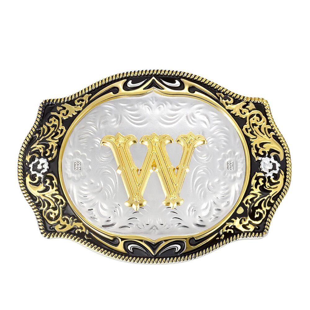 2682 Belt Buckle โWestern Initial Letters AW to Z Christmas Halloween Small